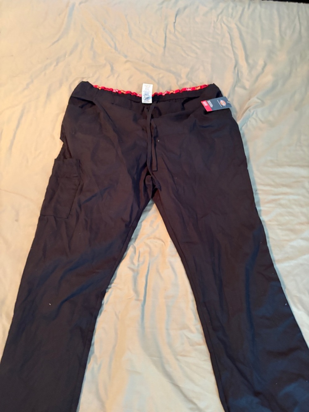 Dickies Black Men's Drawstring Cargo Jogger Scrubs